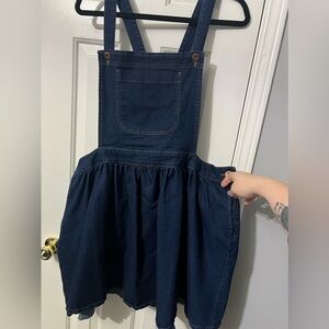 Simply Be Denim Pinafore Dress Size 24